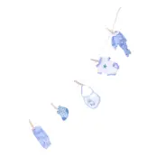 Babyshower Girlang Klädlina Blå