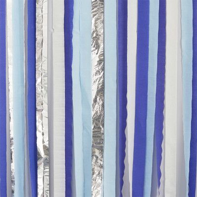 Backdrop Streamers Blå/Silver Mix