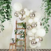 Ballongbåge Ivory/Crystal/Chrome