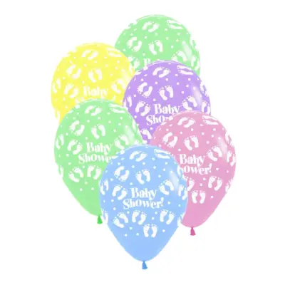 Ballonger Baby Shower Bebisfötter - 6-pack