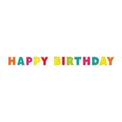 Banner Happy Birthday Flerfärgad