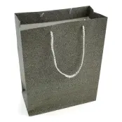 Presentpåse Svart Glitter - Small