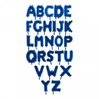 Bokstavsballong Mini Blå Metallic - Bokstav A