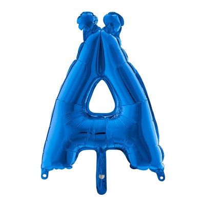 Bokstavsballong Mini Blå Metallic - Bokstav Ä