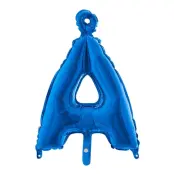 Bokstavsballong Mini Blå Metallic - Bokstav Å