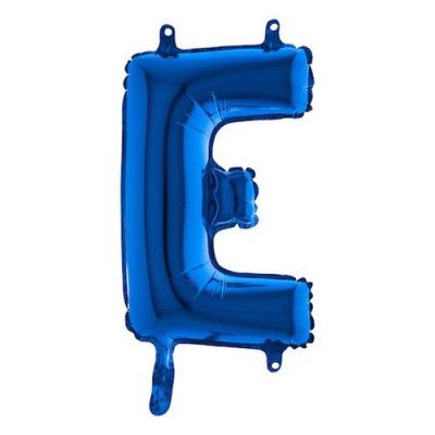 Bokstavsballong Mini Blå Metallic - Bokstav E