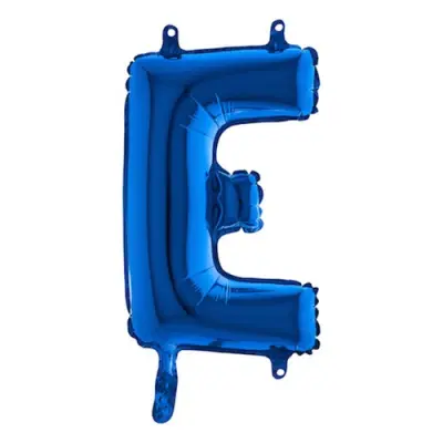 Bokstavsballong Mini Blå Metallic - Bokstav E