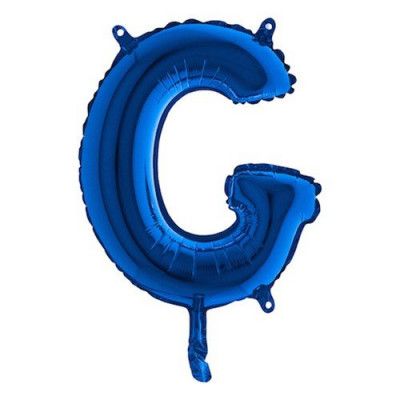 Bokstavsballong Mini Blå Metallic - Bokstav G