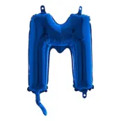 Bokstavsballong Mini Blå Metallic - Bokstav M