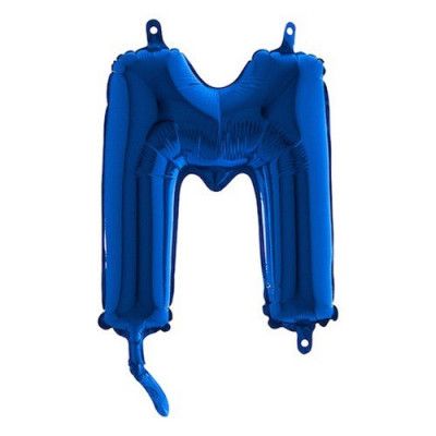 Bokstavsballong Mini Blå Metallic - Bokstav M