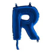 Bokstavsballong Mini Blå Metallic - Bokstav R