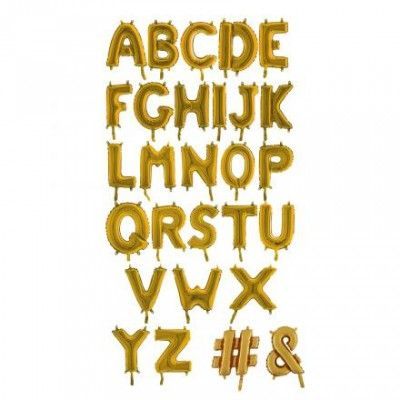 Bokstavsballong Mini Guld - Bokstav A