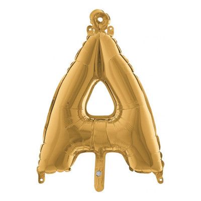 Bokstavsballong Mini Guld - Bokstav Å