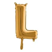 Bokstavsballong Mini Guld - Bokstav L