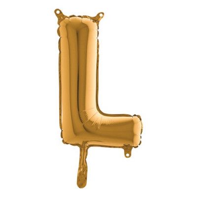 Bokstavsballong Mini Guld - Bokstav L
