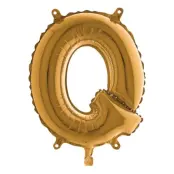 Bokstavsballong Mini Guld - Bokstav Q