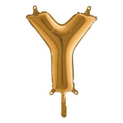 Bokstavsballong Mini Guld - Bokstav Y