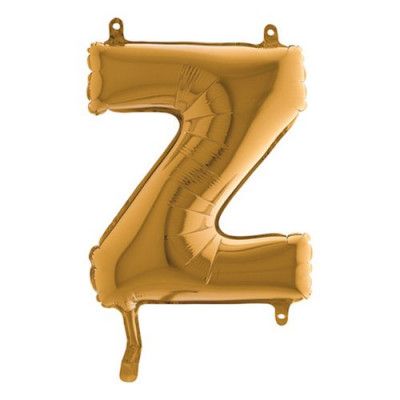 Bokstavsballong Mini Guld - Bokstav Z