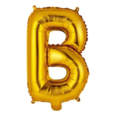 Bokstavsballong Mini Guld Metallic - Bokstav B