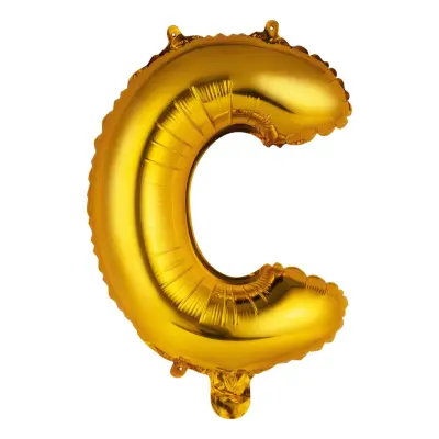 Bokstavsballong Mini Guld Metallic - Bokstav C