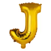 Bokstavsballong Mini Guld Metallic - Bokstav J