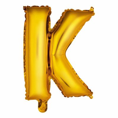 Bokstavsballong Mini Guld Metallic - Bokstav K
