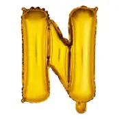 Bokstavsballong Mini Guld Metallic - Bokstav N
