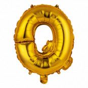Bokstavsballong Mini Guld Metallic - Bokstav Q