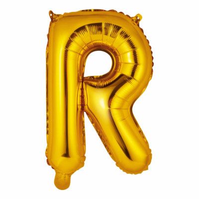 Bokstavsballong Mini Guld Metallic - Bokstav R