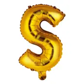 Bokstavsballong Mini Guld Metallic - Bokstav S
