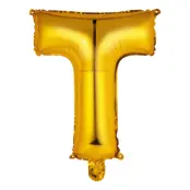 Bokstavsballong Mini Guld Metallic - Bokstav T