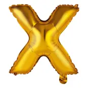 Bokstavsballong Mini Guld Metallic - Bokstav X