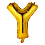 Bokstavsballong Mini Guld Metallic - Bokstav Y