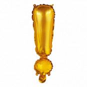 Bokstavsballong Mini Guld Metallic - Tecken !