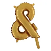 Bokstavsballong Mini Guld - Tecken &