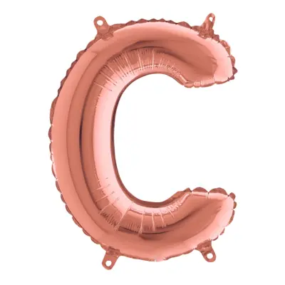 Bokstavsballong Mini Roséguld - Bokstav C