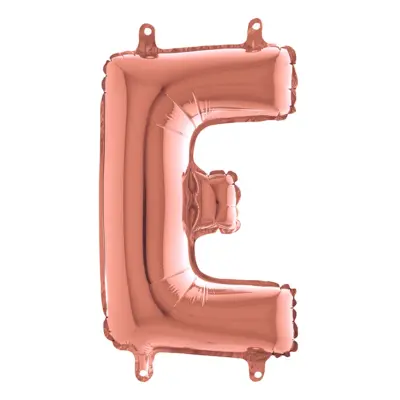 Bokstavsballong Mini Roséguld - Bokstav E