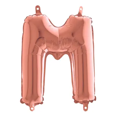 Bokstavsballong Mini Roséguld - Bokstav M