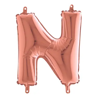 Bokstavsballong Mini Roséguld - Bokstav N