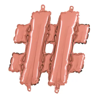 Bokstavsballong Mini Roséguld - Tecken #