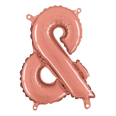 Bokstavsballong Mini Roséguld - Tecken &