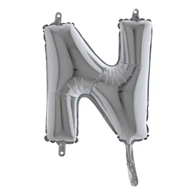 Bokstavsballong Mini Silver - Bokstav N