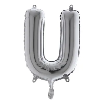 Bokstavsballong Mini Silver - Bokstav U