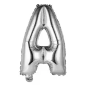 Bokstavsballong Mini Silver Metallic - Bokstav A
