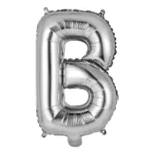 Bokstavsballong Mini Silver Metallic - Bokstav B