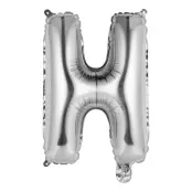 Bokstavsballong Mini Silver Metallic - Bokstav H