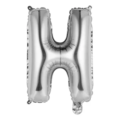 Bokstavsballong Mini Silver Metallic - Bokstav H