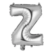Bokstavsballong Mini Silver Metallic - Bokstav Z
