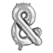 Bokstavsballong Mini Silver Metallic - Tecken&