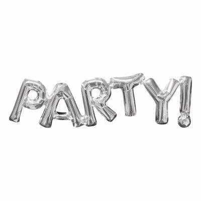 Bokstavsballong Party! Silver